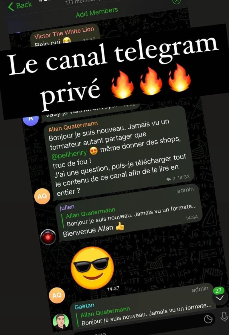 Retour membre 8 : club privé